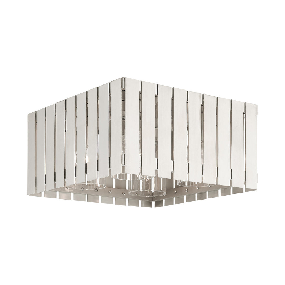 Livex Lighting 20754-91  Greenwich Outdoor Brushed Nickel