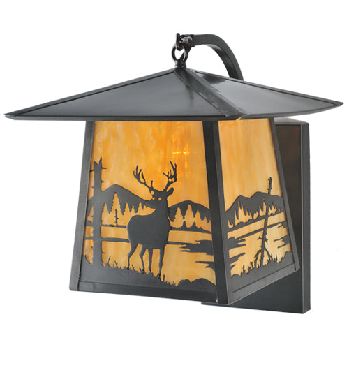 Meyda Tiffany Lighting 99454 Stillwater One Light Wall Sconce Outdoor Bronze / Dark