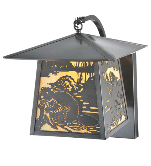 Meyda Tiffany Lighting 99455 Stillwater One Light Wall Sconce Outdoor Bronze / Dark