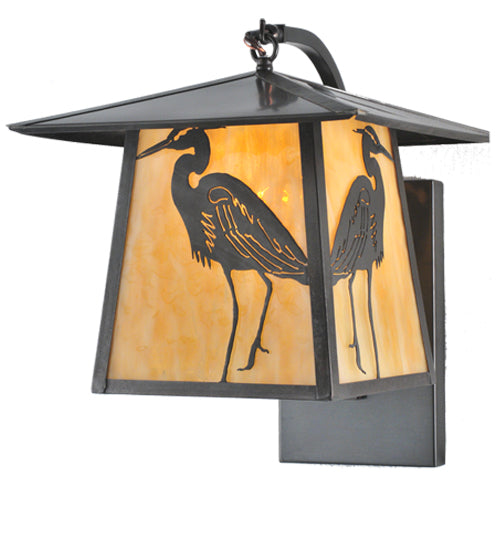 Meyda Tiffany Lighting 99456 Stillwater One Light Wall Sconce Outdoor Bronze / Dark