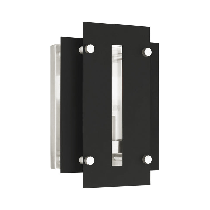 Livex Lighting 21771-04 Modern Utrecht Outdoor Black W/ Brushed Nickels