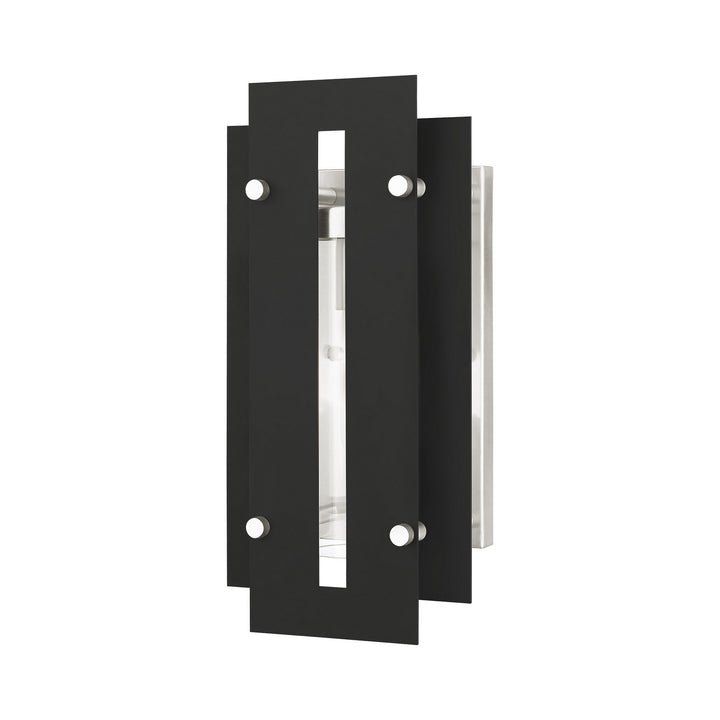 Livex Lighting 21772-04 Modern Utrecht Outdoor Black W/ Brushed Nickels