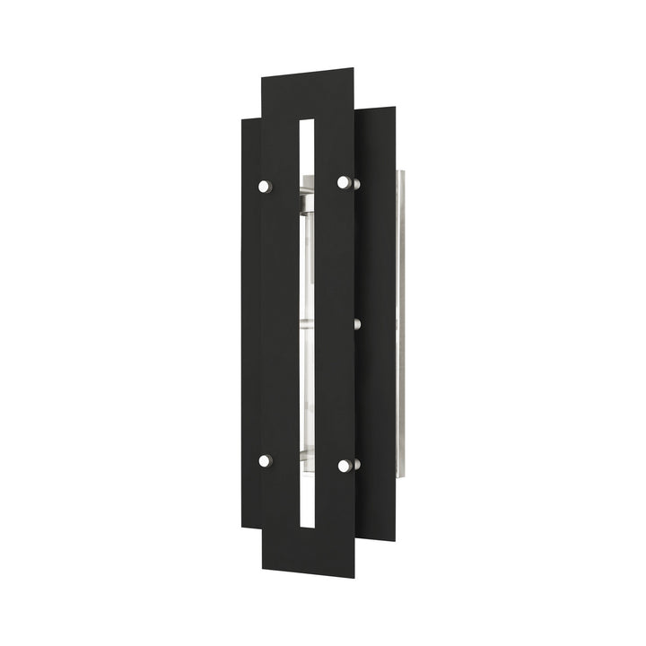 Livex Lighting 21773-04 Modern Utrecht Outdoor Black W/ Brushed Nickels