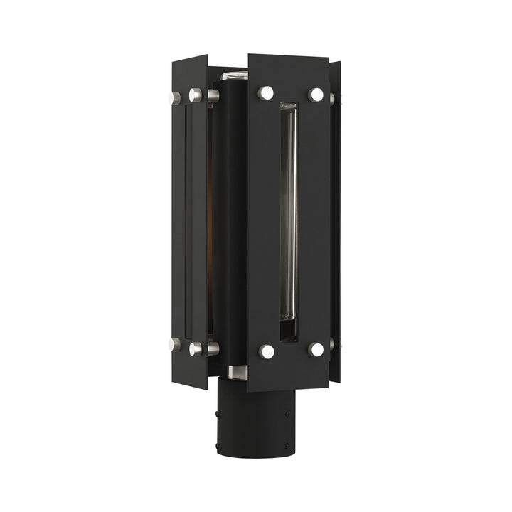 Livex Lighting 21774-04 Modern Utrecht Outdoor Black W/ Brushed Nickels