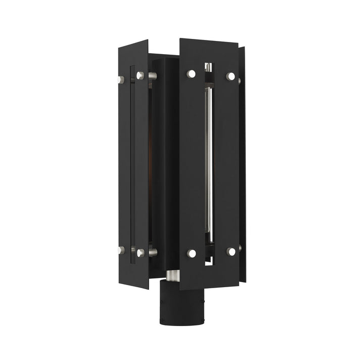 Livex Lighting 21776-04  Utrecht Outdoor Black W/ Brushed Nickels