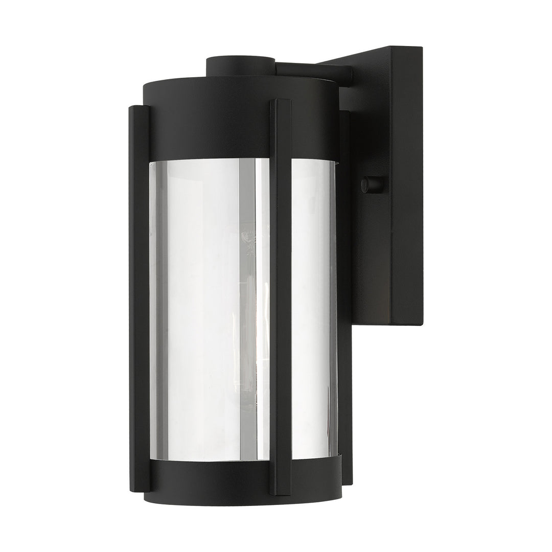 Livex Lighting 22380-04  Sheridan Outdoor Black W/ Brushed Nickels