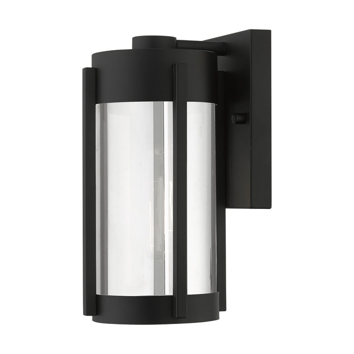 Livex Lighting 22380-04  Sheridan Outdoor Black W/ Brushed Nickels