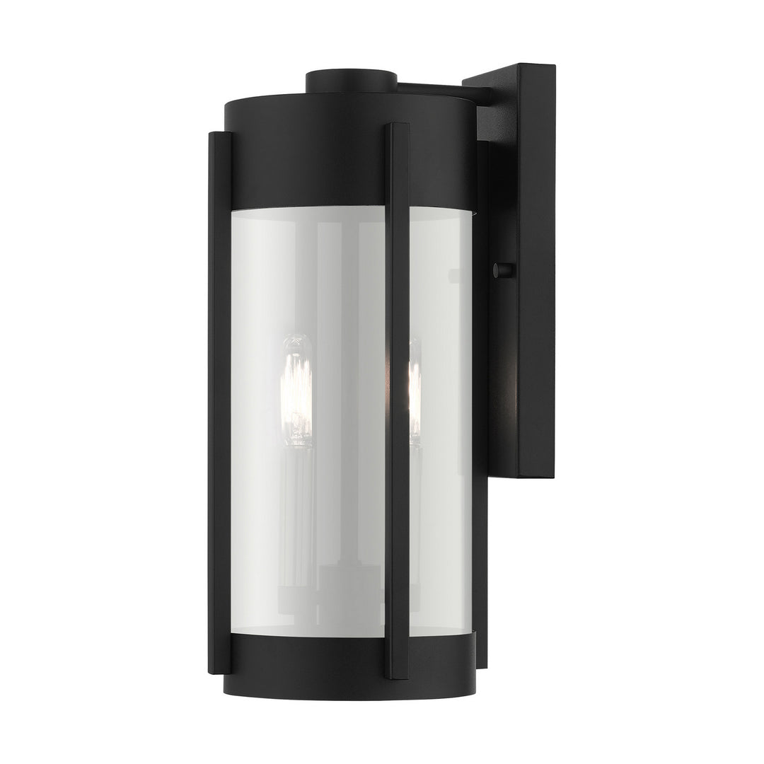 Livex Lighting 22382-04  Sheridan Outdoor Black W/ Brushed Nickels