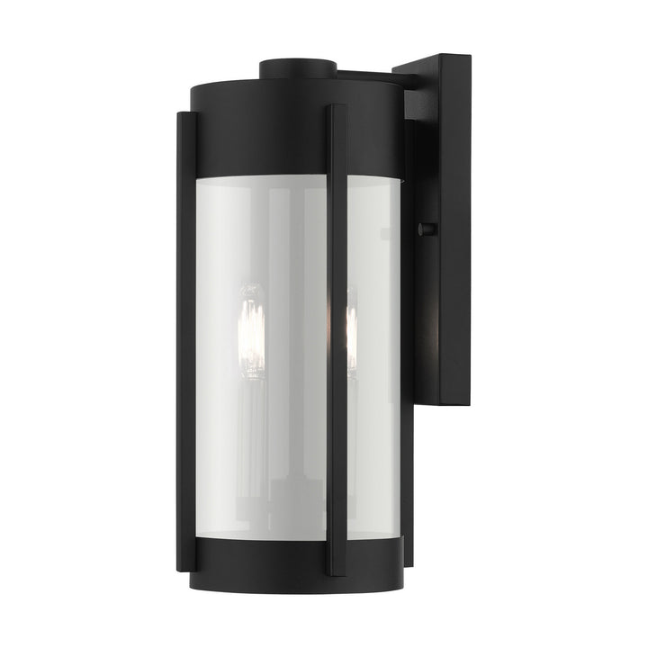 Livex Lighting 22382-04  Sheridan Outdoor Black W/ Brushed Nickels