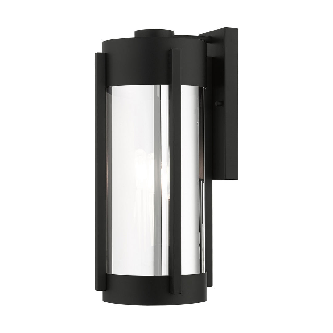 Livex Lighting 22383-04 Modern Sheridan Outdoor Black W/ Brushed Nickels
