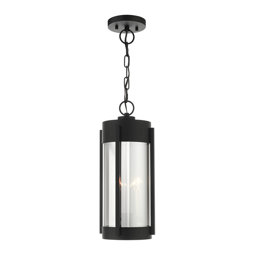 Livex Lighting 22385-04 Modern Sheridan Outdoor Black W/ Brushed Nickels
