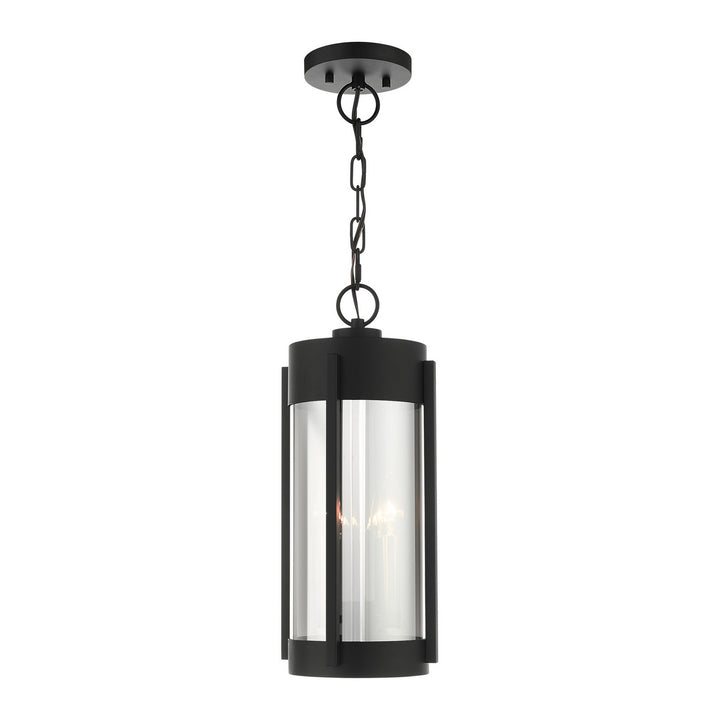 Livex Lighting 22385-04 Modern Sheridan Outdoor Black W/ Brushed Nickels