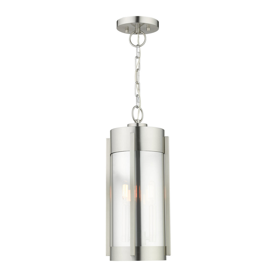 Livex Lighting 22385-91 Modern Sheridan Outdoor Brushed Nickel