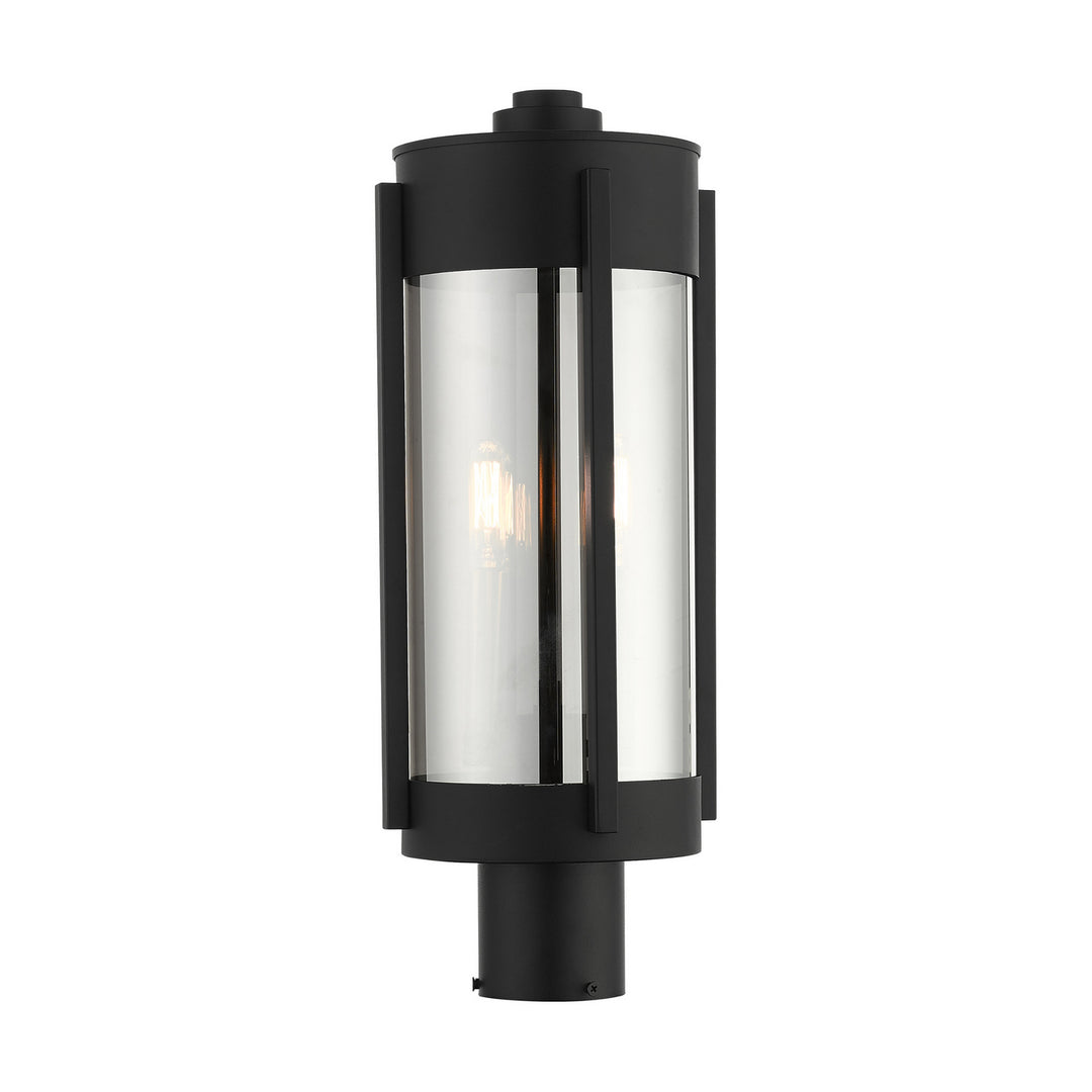 Livex Lighting 22386-04 Modern Sheridan Outdoor Black W/ Brushed Nickels