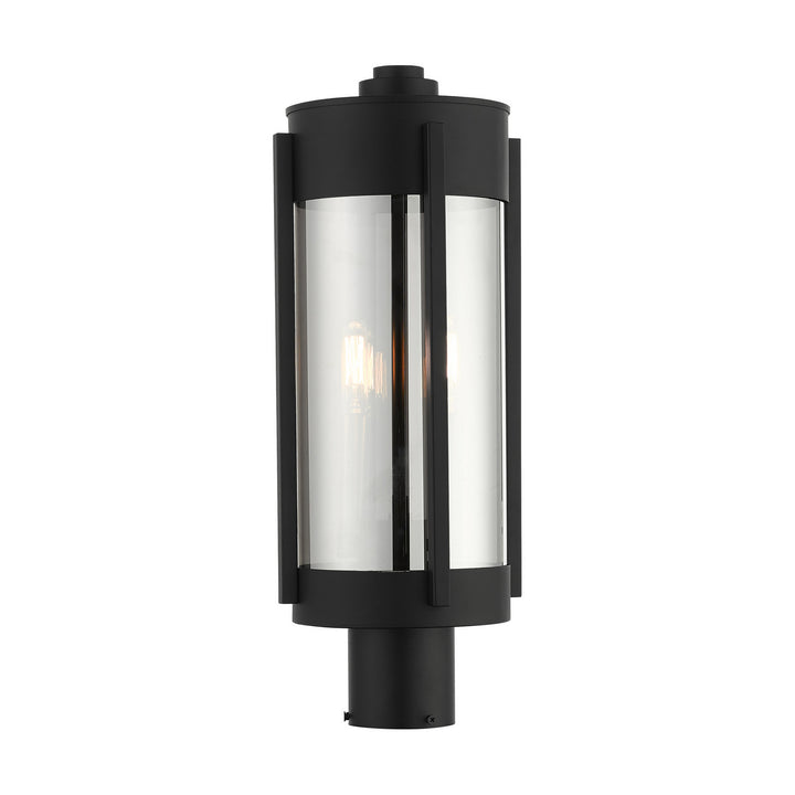 Livex Lighting 22386-04 Modern Sheridan Outdoor Black W/ Brushed Nickels