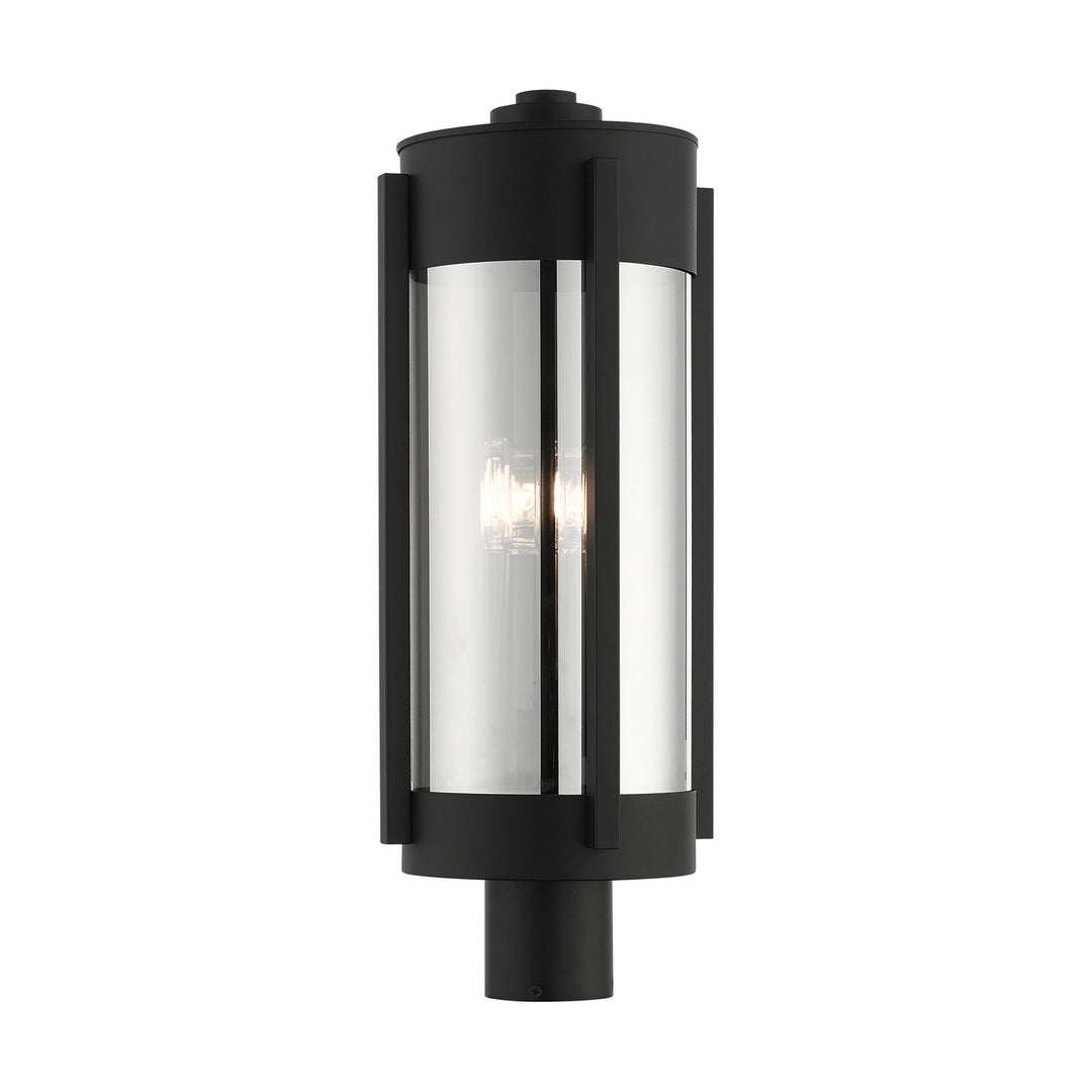 Livex Lighting 22387-04 Modern Sheridan Outdoor Black W/ Brushed Nickels