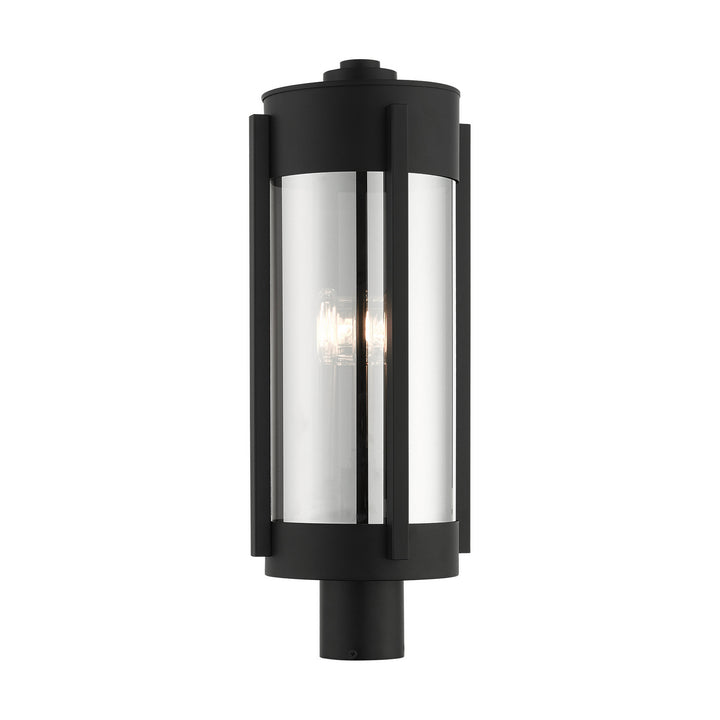 Livex Lighting 22387-04 Modern Sheridan Outdoor Black W/ Brushed Nickels