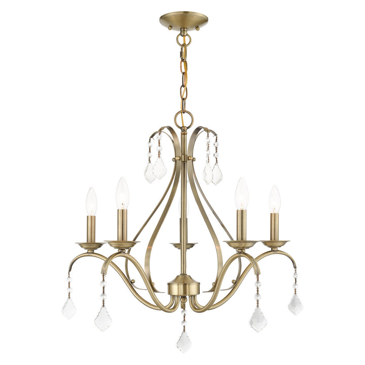 Livex Caterina 40845-01 Chandelier Light - Antique Brass