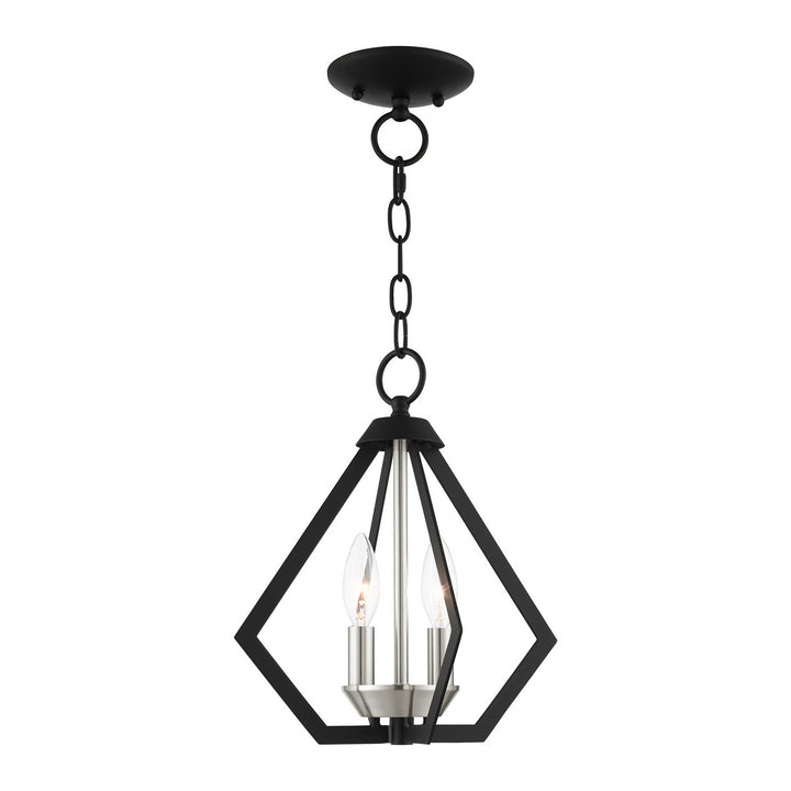Livex Prism 40922-04 Ceiling Light - Black w/ Brushed Nickel Cluster