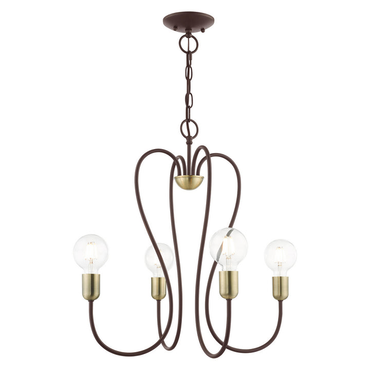 Livex Lucerne 41364-07 Chandelier Light - Bronze w/ Antique Brasss