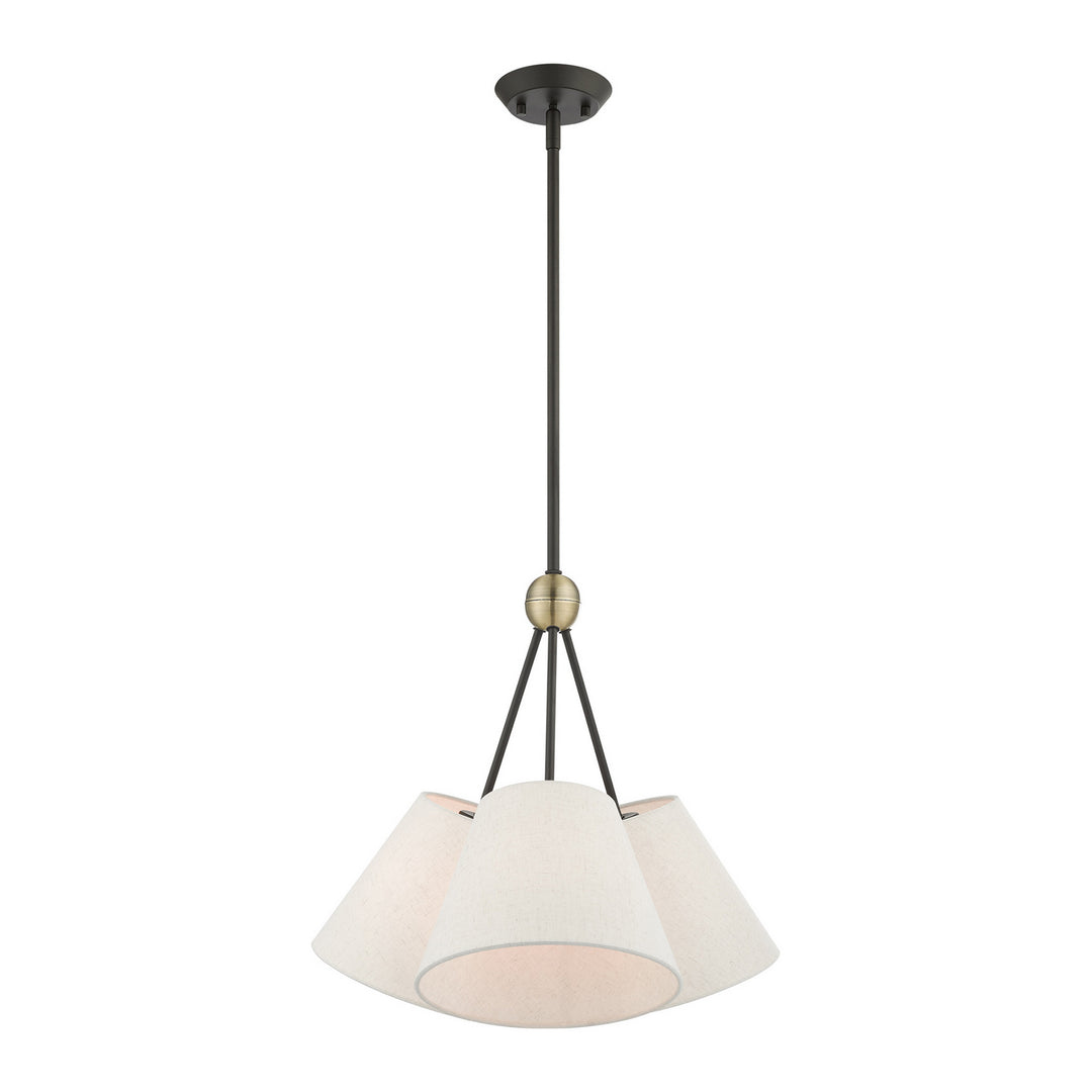 Livex Prato 41383-07 Chandelier Light - Bronze w/ Antique Brasss