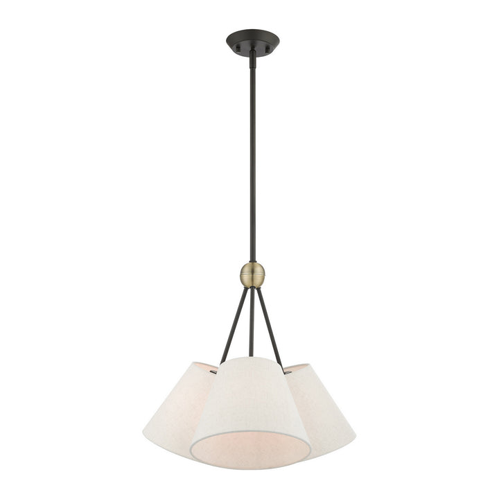 Livex Prato 41383-07 Chandelier Light - Bronze w/ Antique Brasss