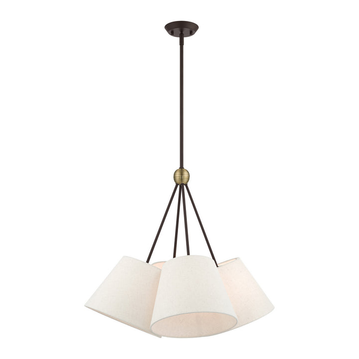 Livex Prato 41384-07 Chandelier Light - Bronze w/ Antique Brasss