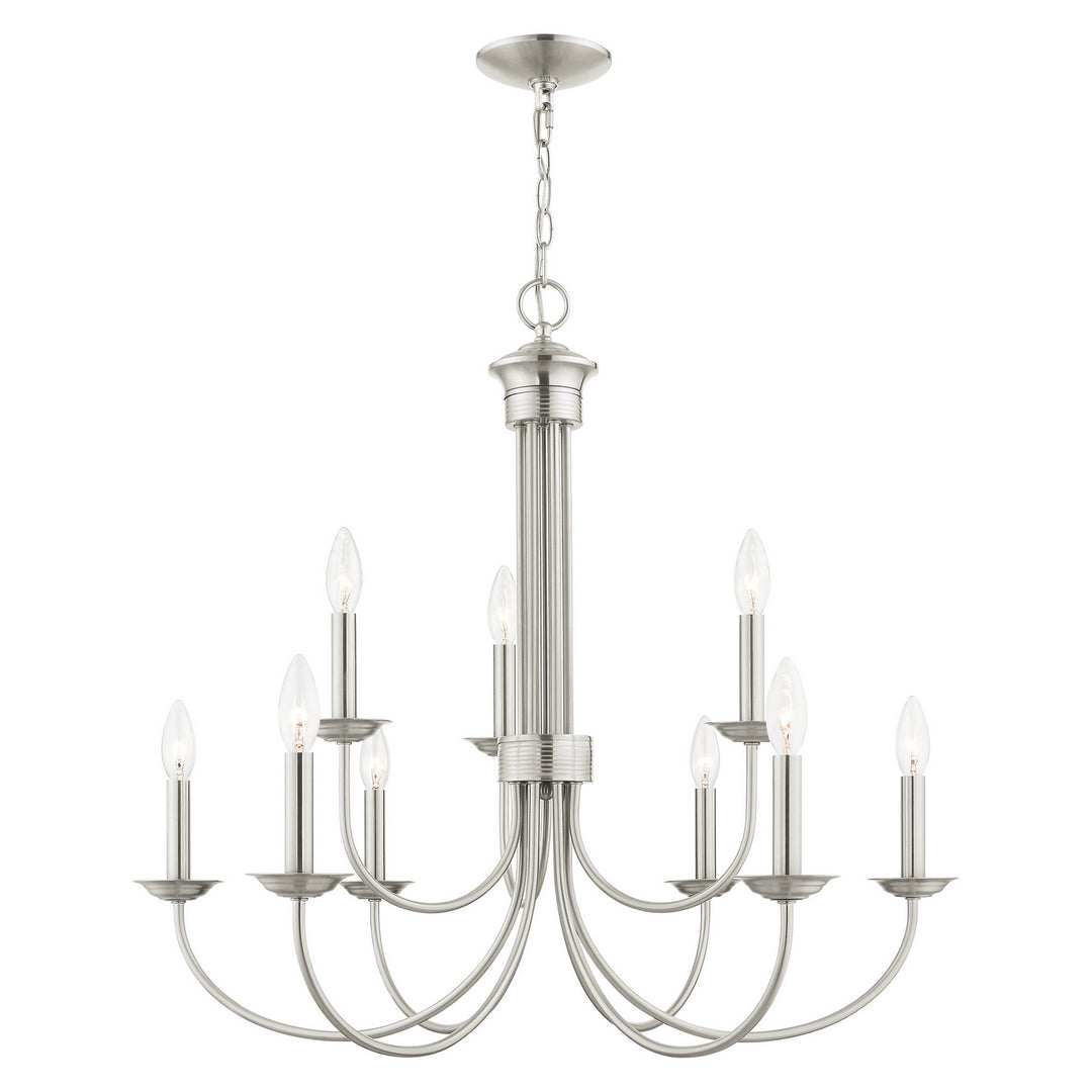 Livex Estate 42687-91 Chandelier Light - Brushed Nickel