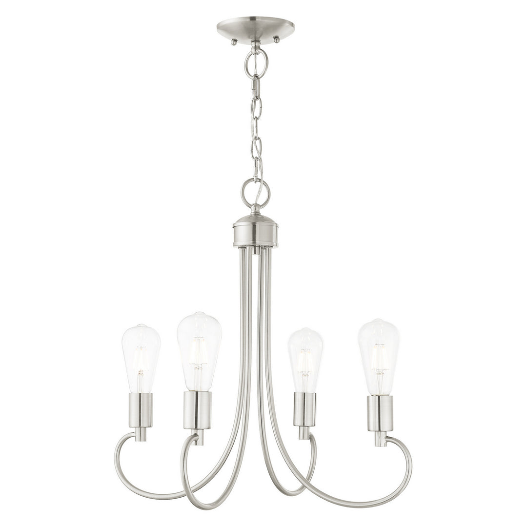 Livex Bari 42924-91 Chandelier Light - Brushed Nickel