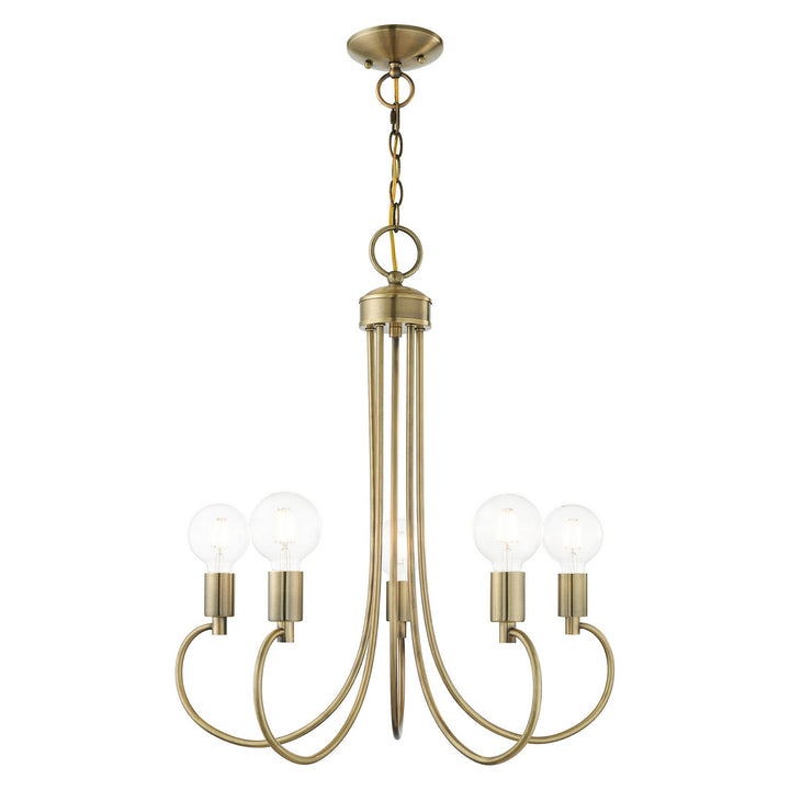 Livex Bari 42925-01 Chandelier Light - Antique Brass