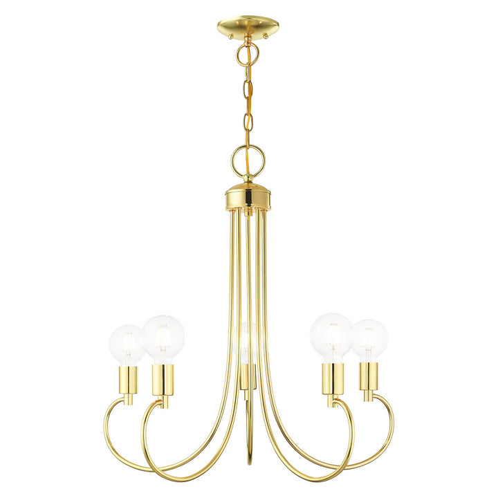 Livex Bari 42925-02 Chandelier Light - Polished Brass