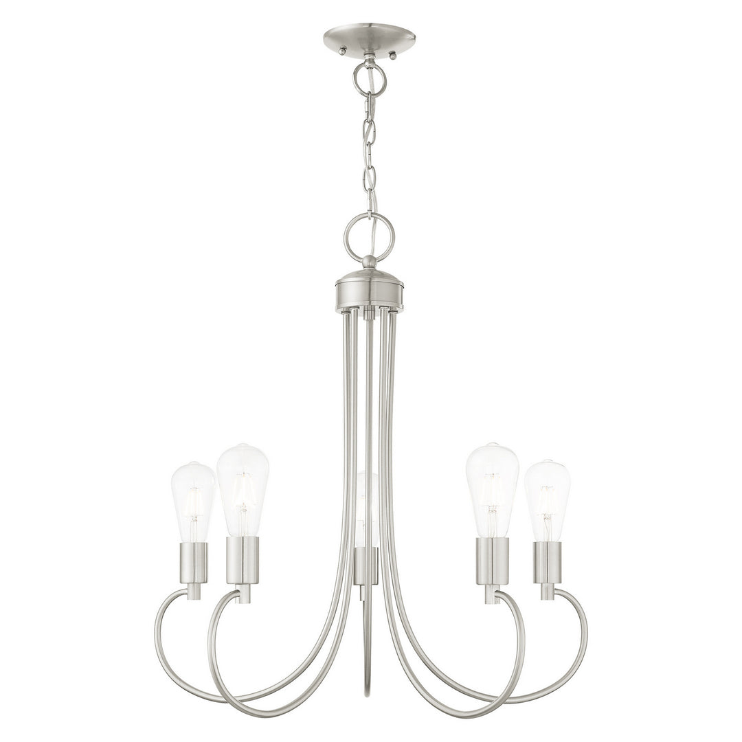 Livex Bari 42925-91 Chandelier Light - Brushed Nickel