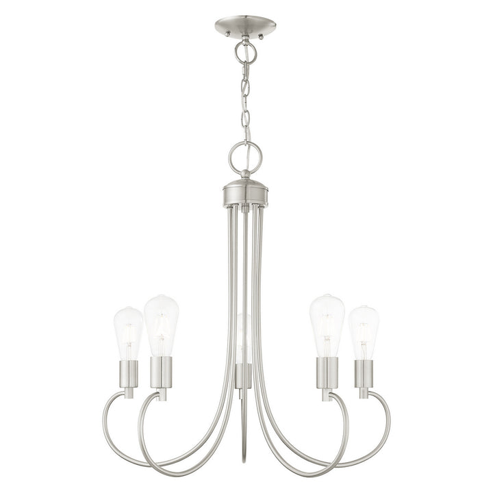 Livex Bari 42925-91 Chandelier Light - Brushed Nickel