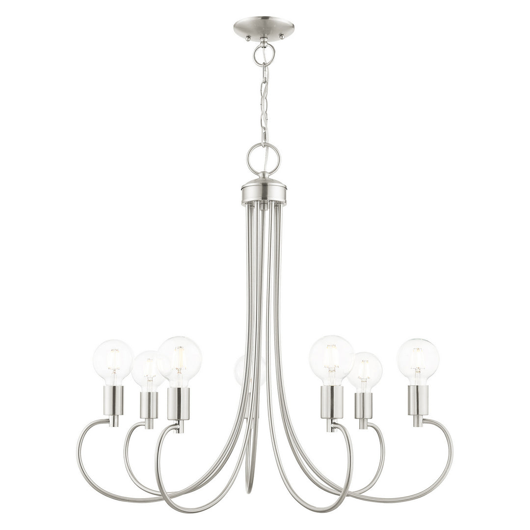 Livex Bari 42927-91 Chandelier Light - Brushed Nickel