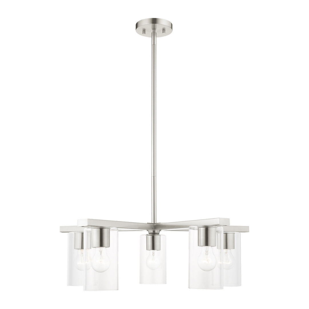 Livex Zurich 45475-91 Chandelier Light - Brushed Nickel