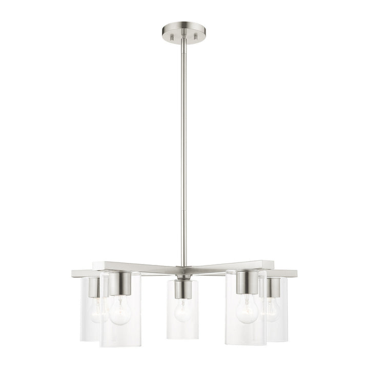 Livex Zurich 45475-91 Chandelier Light - Brushed Nickel