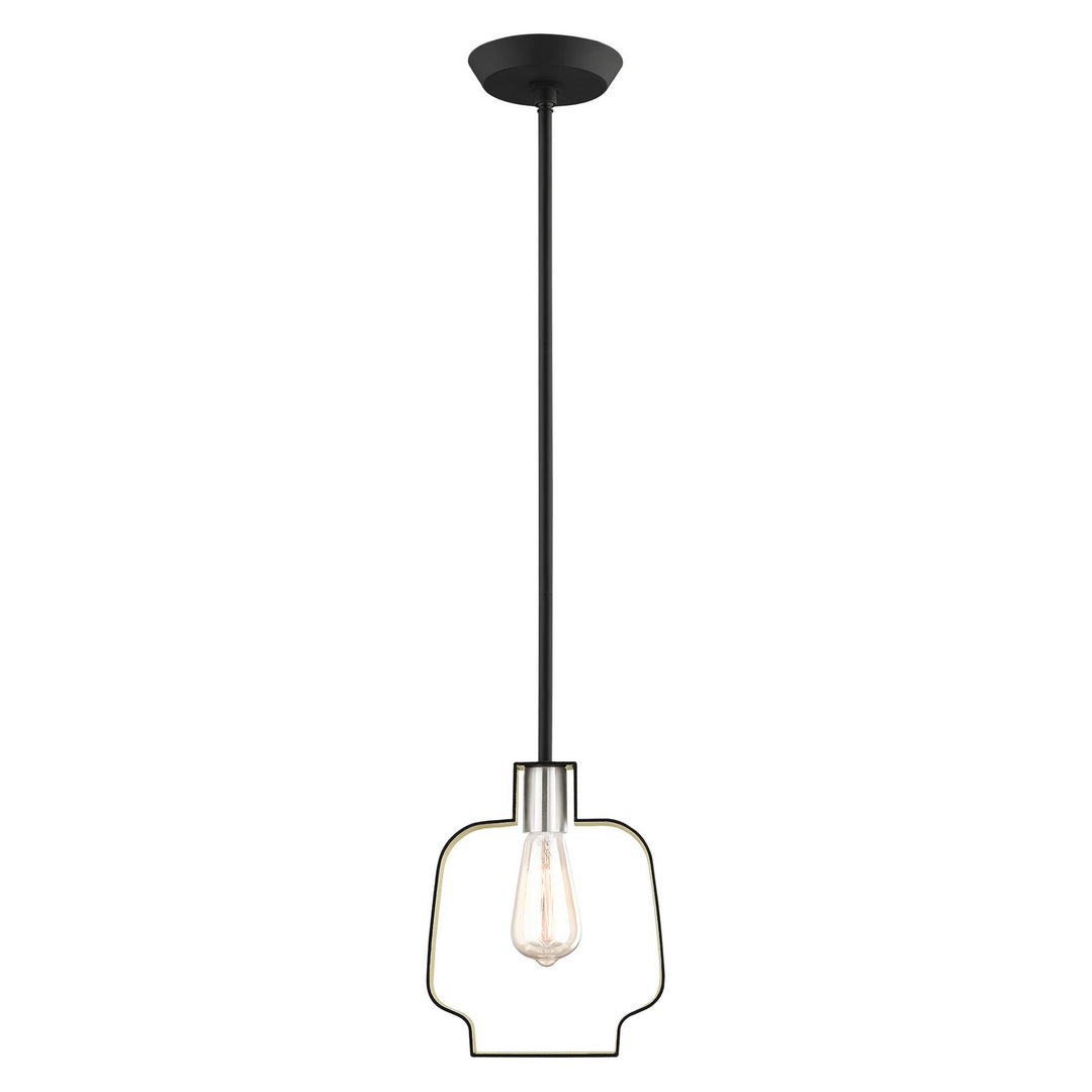 Livex Meadowbrook 45511-04 Pendant Light - Black w/ Brushed Nickels