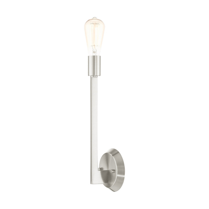 Livex Prague 45839-91 Wall Sconce Light - Brushed Nickel