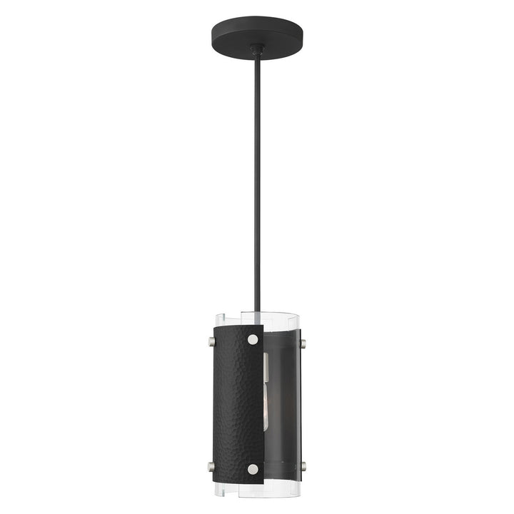 Livex Barcelona 45991-04 Pendant Light - Black w/ Brushed Nickels