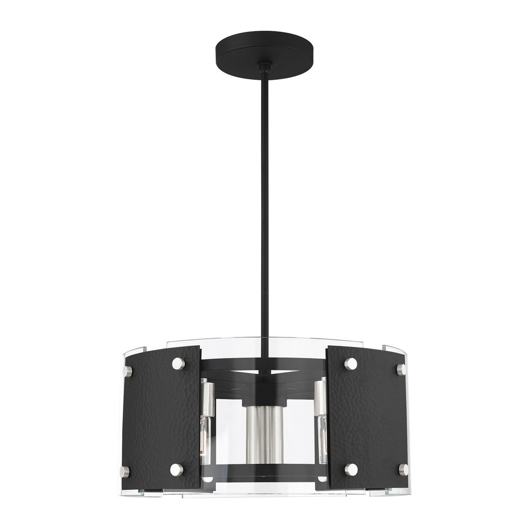 Livex Barcelona 45994-04 Chandelier Light - Black w/ Brushed Nickels