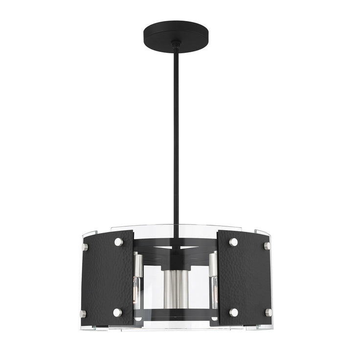 Livex Barcelona 45994-04 Chandelier Light - Black w/ Brushed Nickels