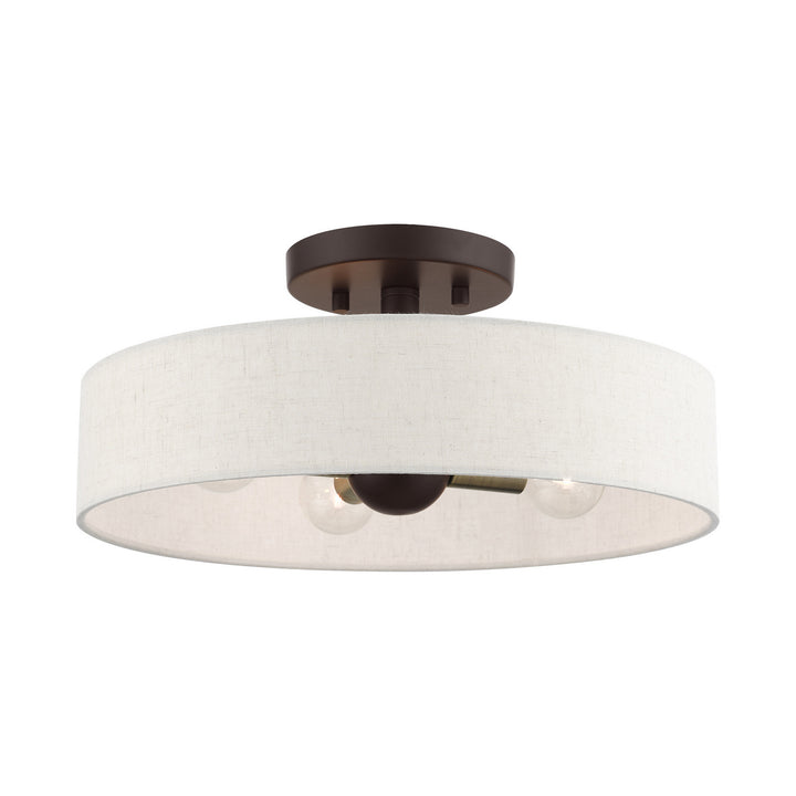 Livex Venlo 46037-07 Ceiling Light - Bronze w/ Antique Brasss