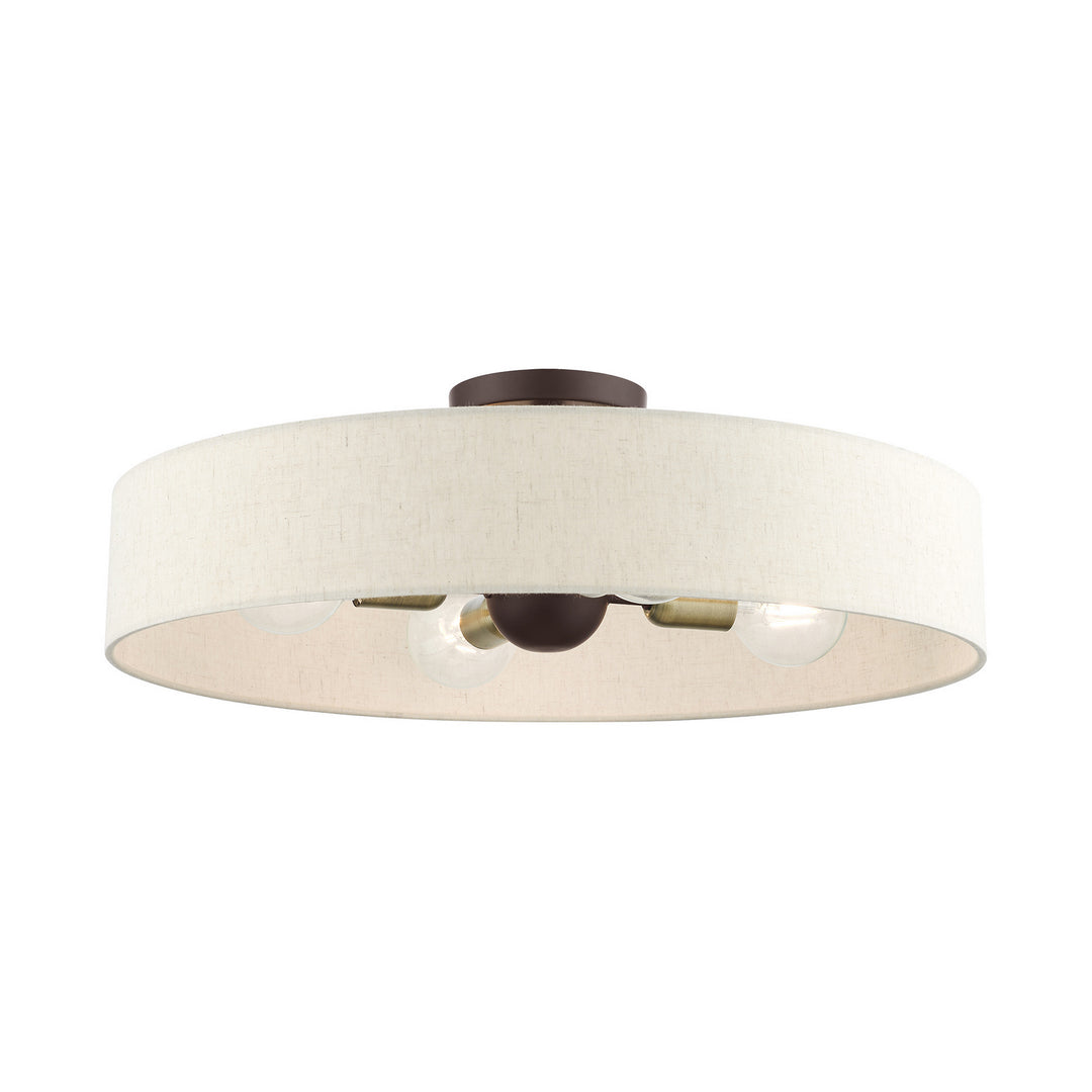 Livex Venlo 46038-07 Ceiling Light - Bronze w/ Antique Brasss