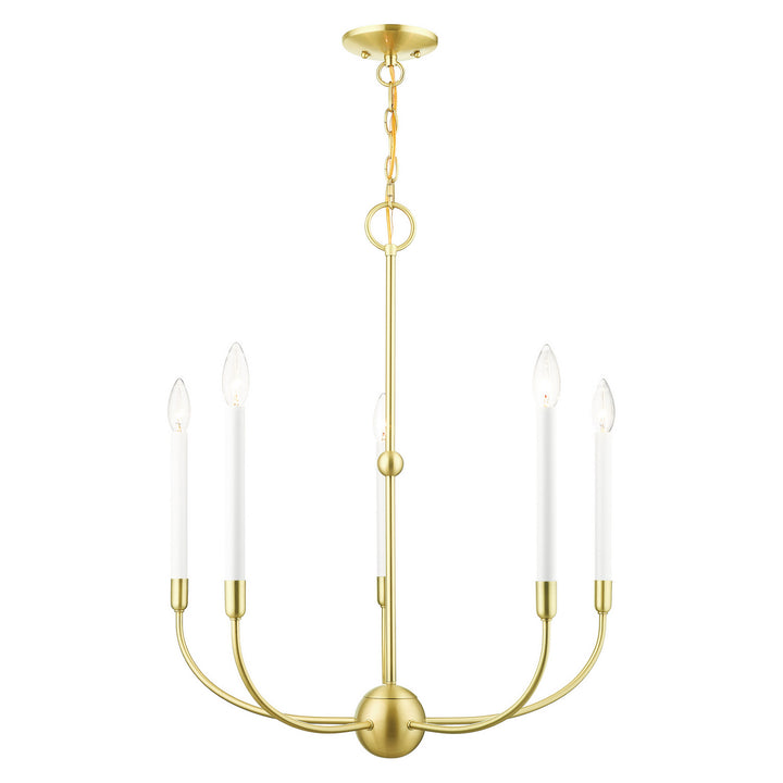 Livex Clairmont 46065-12 Chandelier Light - Satin Brass