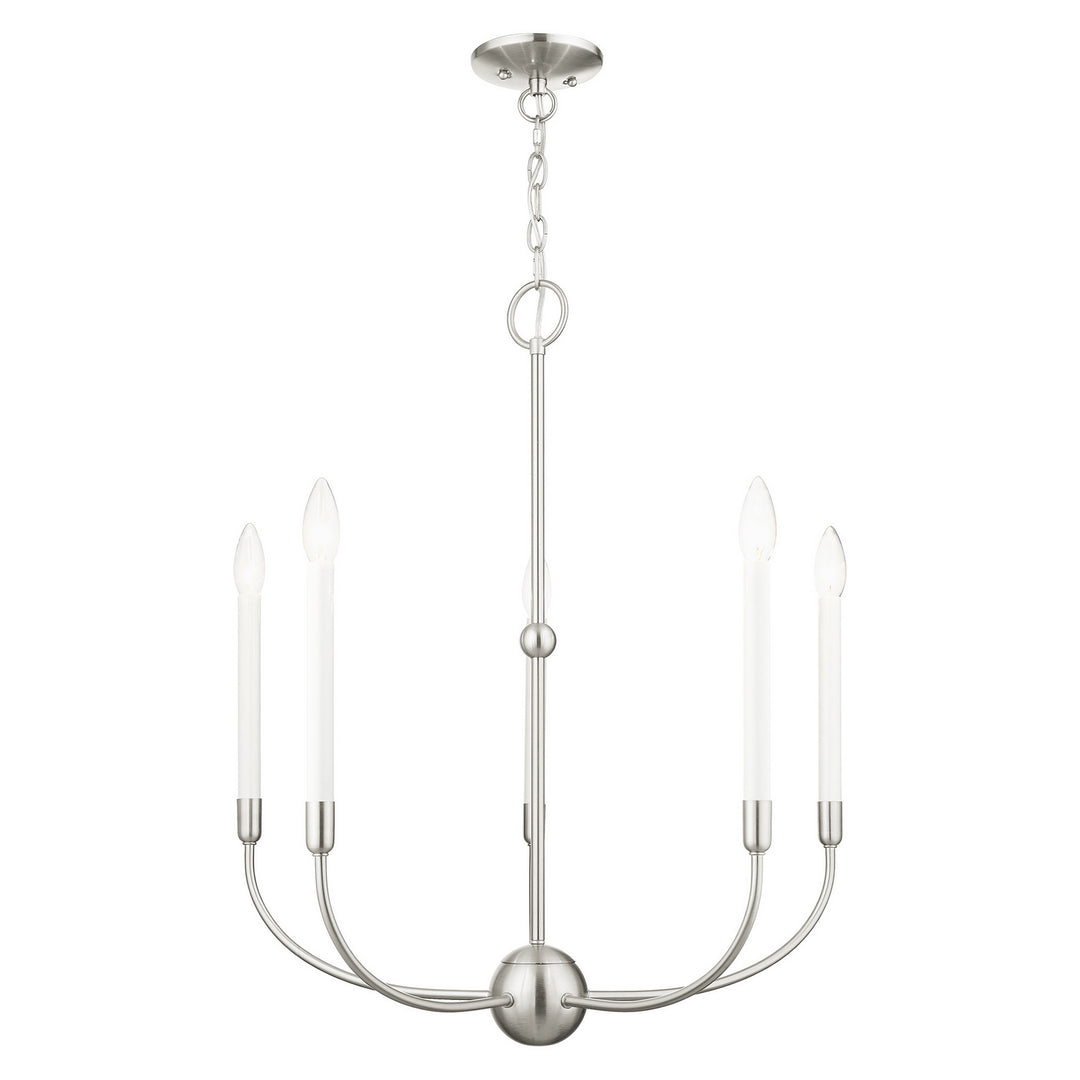 Livex Clairmont 46065-91 Chandelier Light - Brushed Nickle