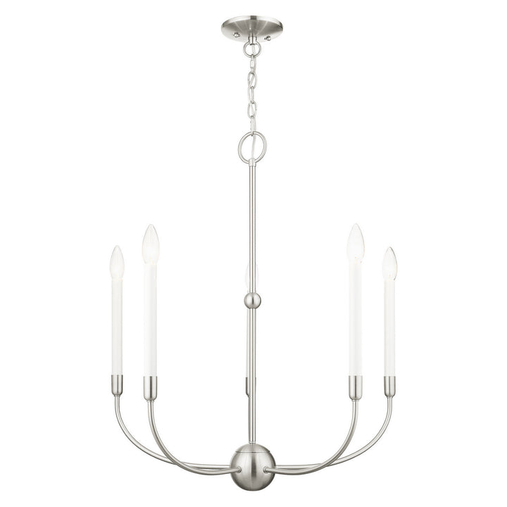 Livex Clairmont 46065-91 Chandelier Light - Brushed Nickle