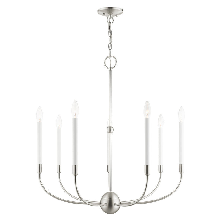 Livex Clairmont 46067-91 Chandelier Light - Brushed Nickel