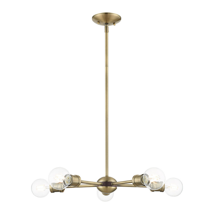 Livex Lansdale 46135-01 Pendant Light - Antique Brass w/ Bronzes