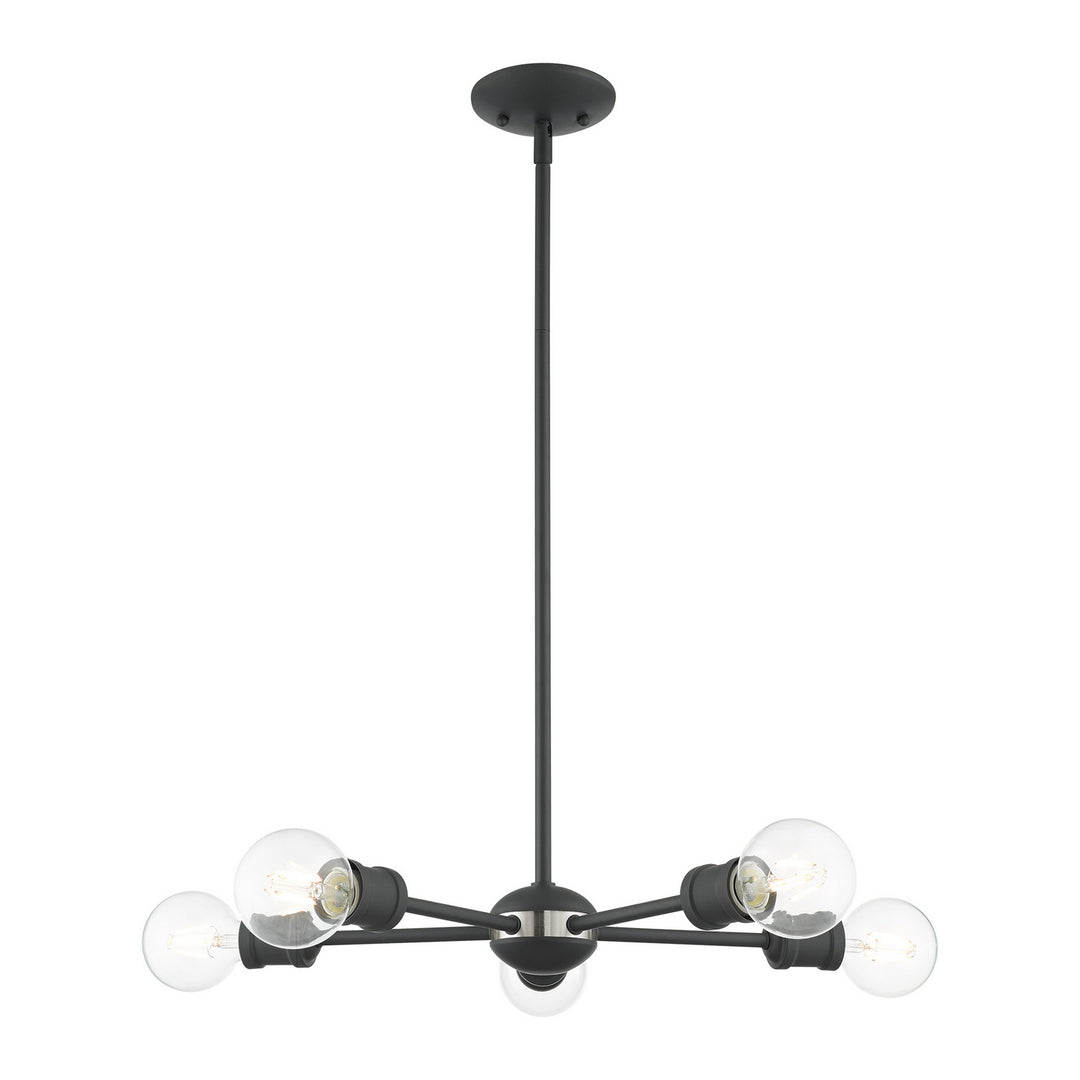 Livex Lansdale 46135-76 Pendant Light - Scandinavian Gray w/ Brushed Nickels