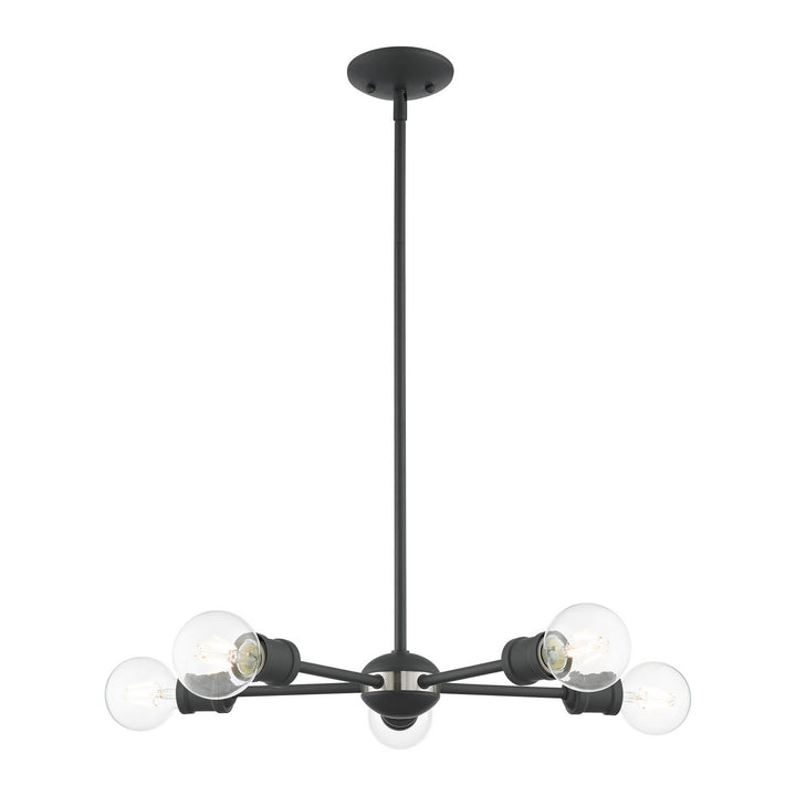 Livex Lansdale 46135-76 Pendant Light - Scandinavian Gray w/ Brushed Nickels